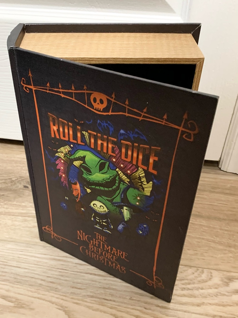 Disney Oogie Boogie Storage Book Box Roll The Dice Nightmare NEW